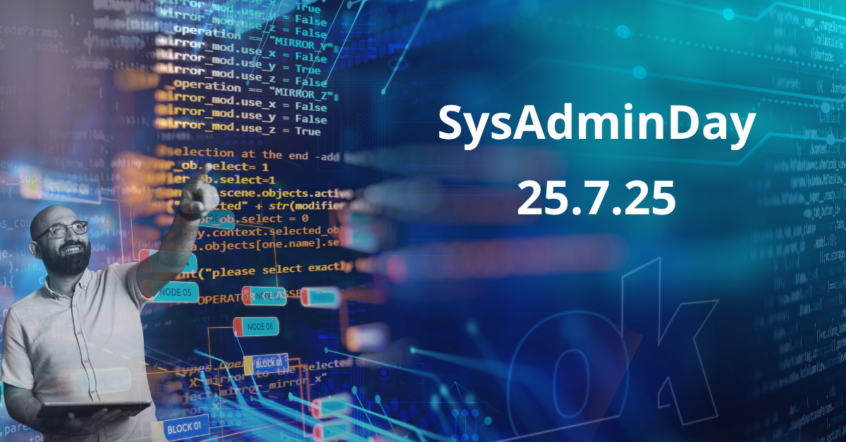 Systemadminitrator mit Laptop, der auf den html-Text im Hintergrund zeigt